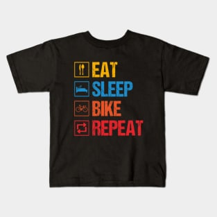 Eat Sleep Bike Repeat Kids T-Shirt